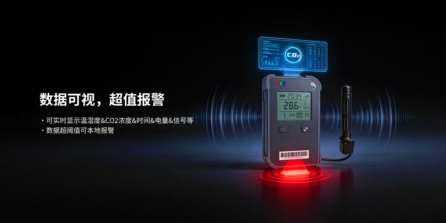 温度、湿度、二氧化碳三合一数据采集终端